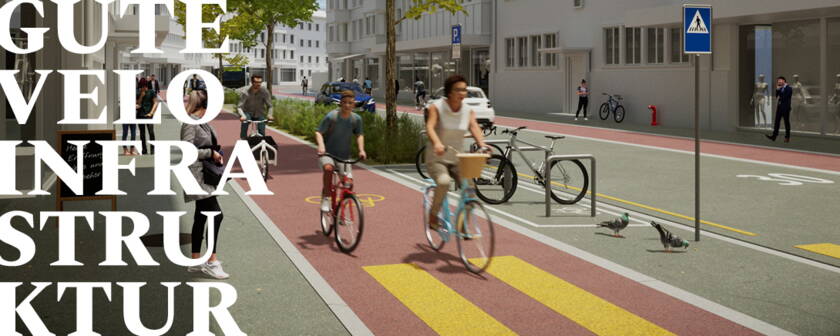 gute-veloinfrastruktur-Stadt.jpg Gute Veloinfrastrukur, Velokonfernz Schweiz – Visualisierung 3D, co.dex production ltd., Aerostudio GmbH 2025